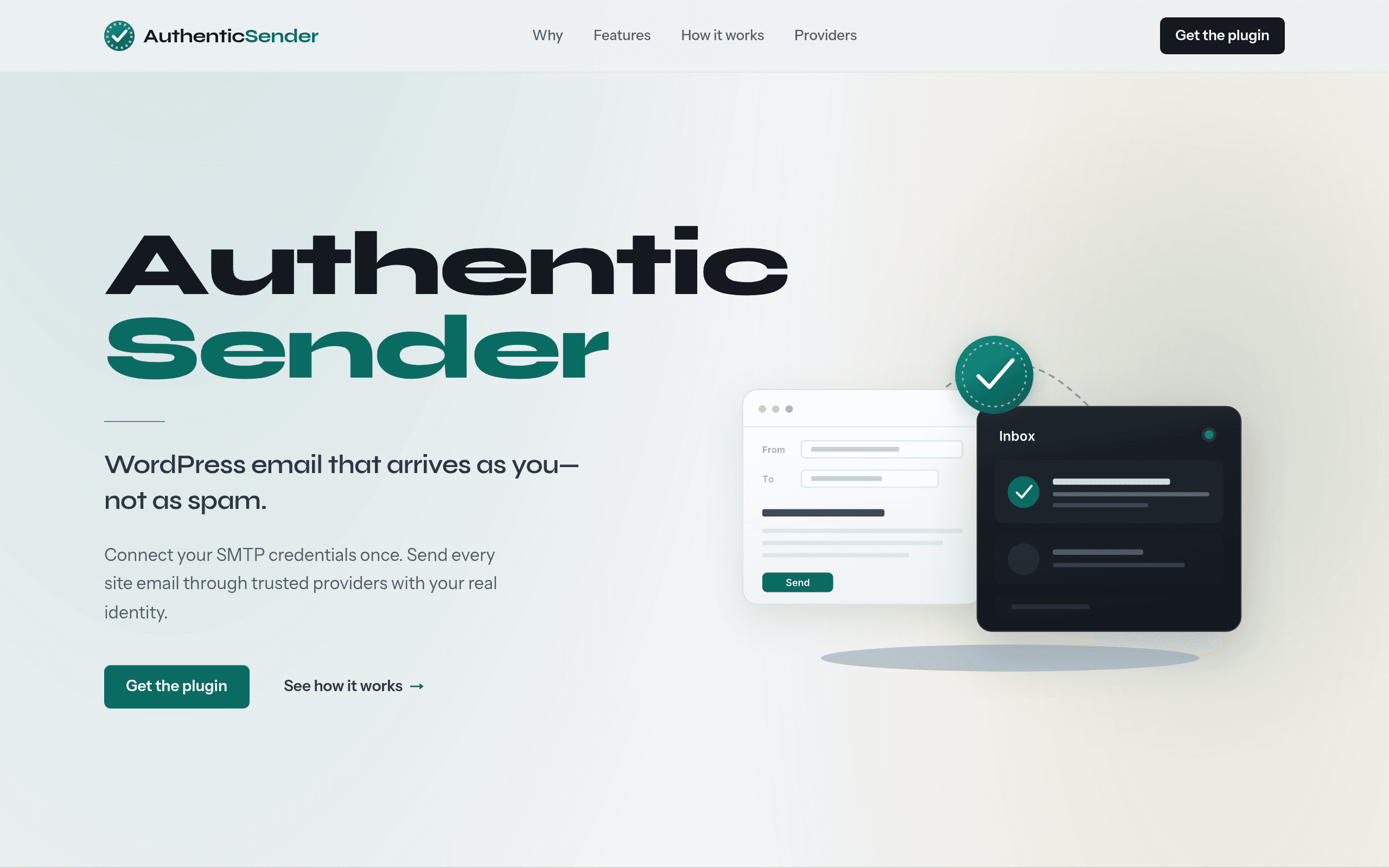 Screenshot of AuthenticSender